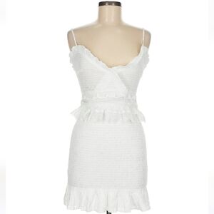 Do+Be Elegant White Ruffle Dress, Size M